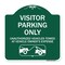 Signmission Parking Restriction Visitor Parking Only Unauthorized Vehicles Towed at Owner Expense, GW-1818-23367 A-DES-GW-1818-23367 - alternate 1